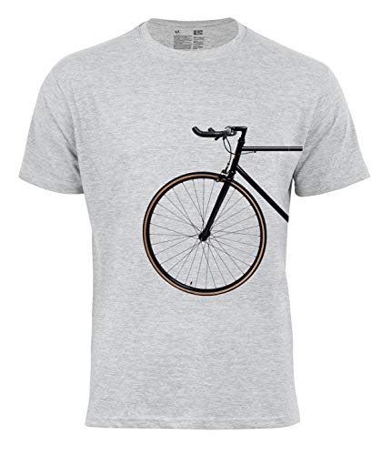 T-Shirt Bike Lover - Vorderrad, Männer Shirt für Radfahrer, Grau Melànge, GR. M von Cotton Prime