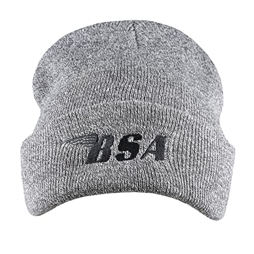 Cotton Soul BSA Logo Cuffed Beanie, BSA Logo, Heather Grey, Einheitsgröße von Cotton Soul