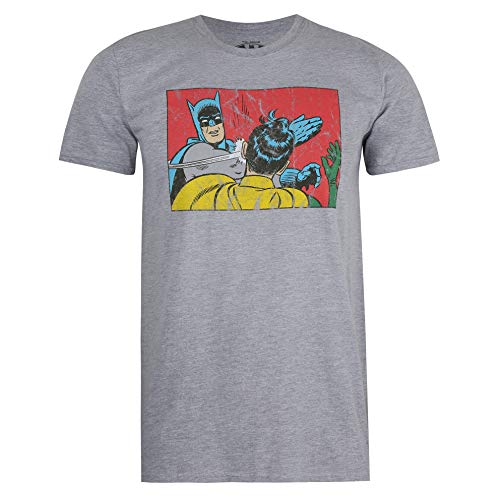 Cotton Soul Batman DC Comics Bat Slap Herren T-Shirt, grau, M von Cotton Soul