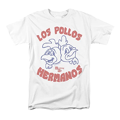 Cotton Soul Breaking Bad Los Pollos Hermanos Herren-T-Shirt, Weiß, weiß, S von Cotton Soul