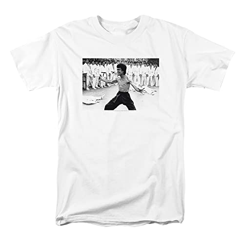 Cotton Soul Bruce Lee Battle Herren-T-Shirt, Weiß, weiß, L von Cotton Soul