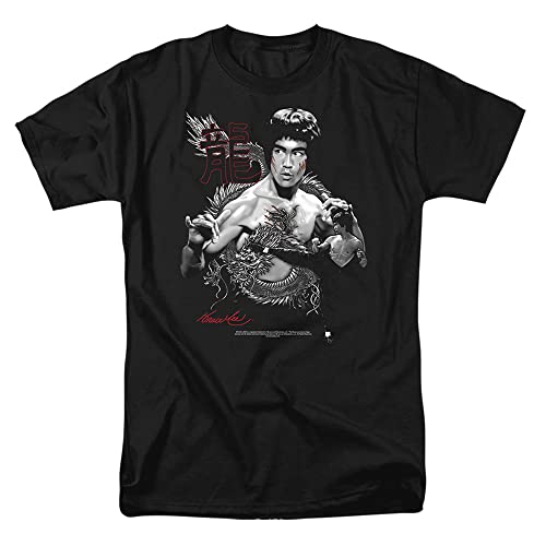 Cotton Soul Bruce Lee Dragon Herren-T-Shirt, Schwarz, Schwarz , L von Cotton Soul