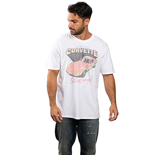 Cotton Soul Corvette Stingray Herren T-Shirt, Weiß, weiß, M von Cotton Soul