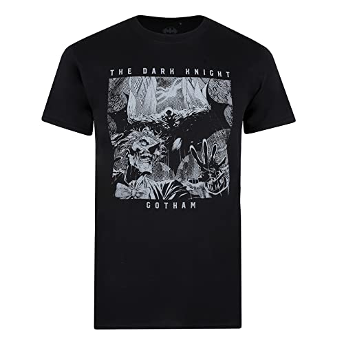 Cotton Soul DC Comics Herren T-Shirt Gotham Knight, Schwarz, Schwarz , L von Cotton Soul