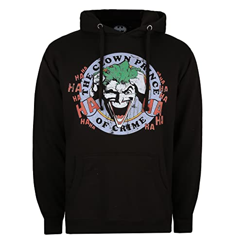 Cotton Soul DC Comics Joker Smile Emblem Herren Hoodie, Schwarz, Schwarz , L von Cotton Soul