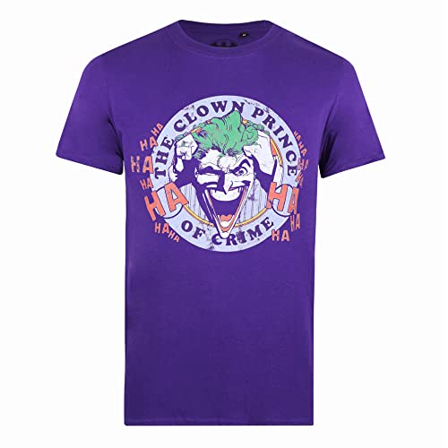Cotton Soul DC Comics Joker Smile Emblem Herren-T-Shirt, Schwarz, violett, M Cotton Soul DC Comics Joker Smile Emblem Herren-T-Shirt, Schwarz, violett, M von Cotton Soul