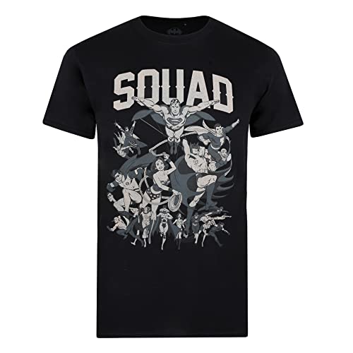 Cotton Soul DC Comics Squad Herren-T-Shirt, Schwarz, Schwarz , S von Cotton Soul