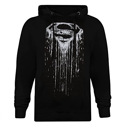 Cotton Soul DC Comics Superman Paint Herren Hoodie Schwarz, Schwarz , XL von Cotton Soul