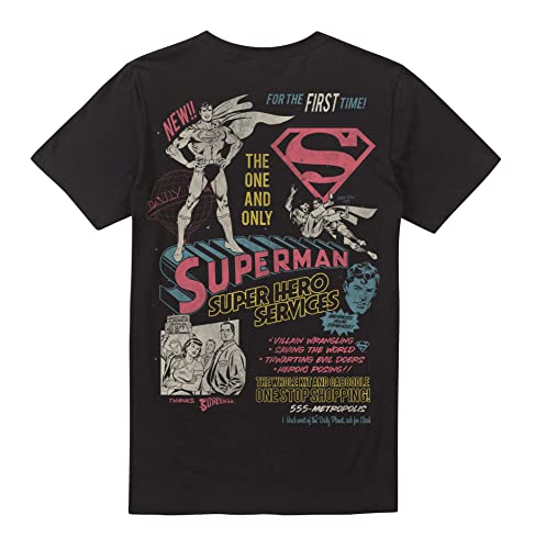 Cotton Soul The Joker Comedy Club Herren-T-Shirt, Grau meliert, Schwarz - Superman Hero Services, XL von Cotton Soul