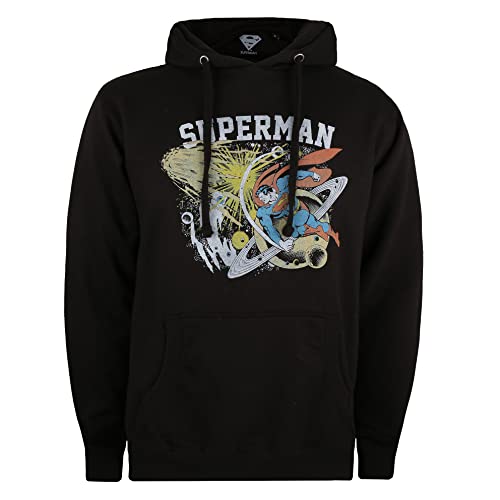 Cotton Soul DC Comics Superman Universe Herren-Kapuzenpullover, Schwarz, Schwarz , L von Cotton Soul