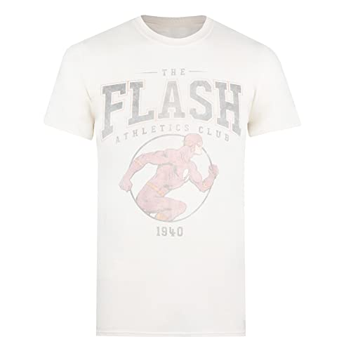 Cotton Soul DC Comics The Flash Athletics Herren-T-Shirt, Natur, Natural, L von Cotton Soul