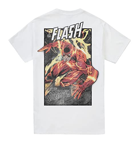 Cotton Soul DC Comics The Flash Speedster Unisex T-Shirt, Rot, weiß, M von Cotton Soul