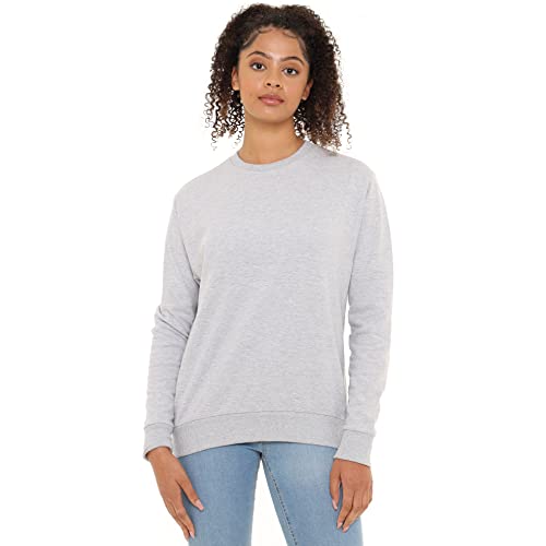 Cotton Soul Damen Crew Sweatshirt, grau meliert, Grey Heather, 46 von Cotton Soul