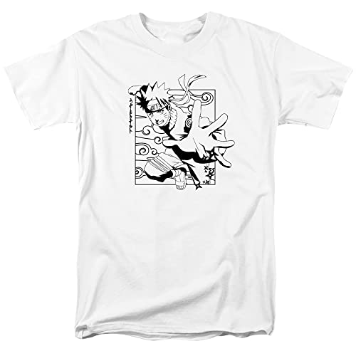 Cotton Soul Difuzed Naruto Outline Herren-T-Shirt, Weiß, White, M von Cotton Soul