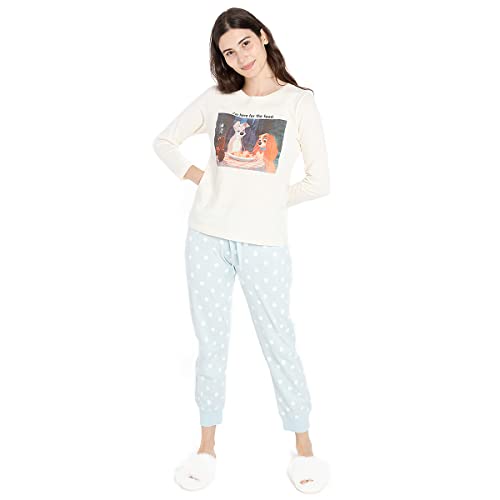 Cotton Soul Disney, Lady & The Tramp Love Damen-Schlafanzug, lang, mehrfarbig, multi, 36 von Cotton Soul