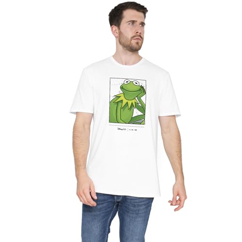 Cotton Soul Disney 100 Kermit Unisex T-Shirt, Weiß, weiß, XXL von Cotton Soul