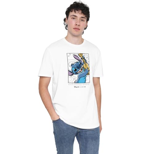 Cotton Soul Disney 100 Lilo and Stitch Herren-T-Shirt, Weiß, weiß, M von Cotton Soul