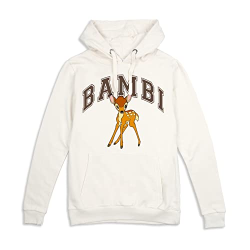 Cotton Soul Disney Bambi Collegiate Damen Kapuzenpullover, Stein, Stone, 36 von Cotton Soul