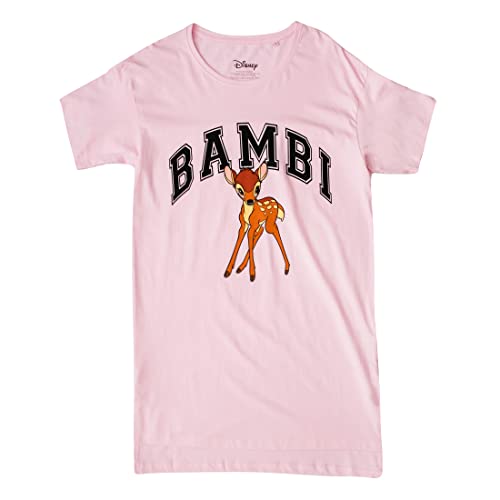 Cotton Soul Disney Bambi Collegiate Damen Schlaf-T-Shirt, Hellrosa, hellrosa, M von Cotton Soul