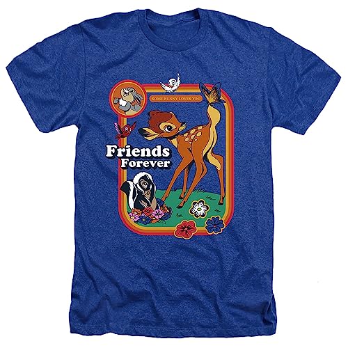 Cotton Soul Disney Bambi Friends Forever Damen T-Shirt, Königliches Heather, LRG von Cotton Soul