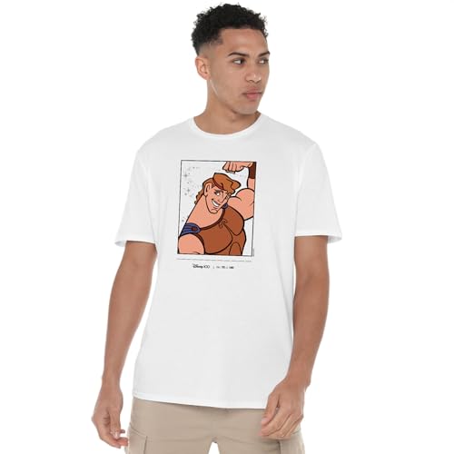 Cotton Soul Disney 100 Hercules Unisex T-Shirt, Weiß, weiß, S von Cotton Soul