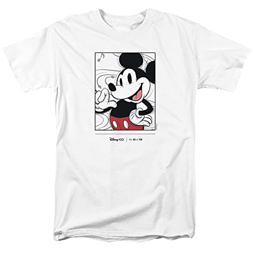 Cotton Soul Disney D100 Mickey Mouse Herren-T-Shirt, Weiß, weiß, M von Cotton Soul
