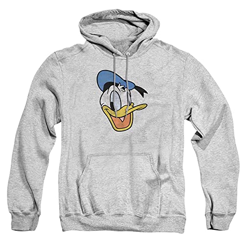 Cotton Soul Disney Donald Kapuzenpullover mit Entengesicht, Vintage-Stil, Grau meliert, grey heather, L von Cotton Soul