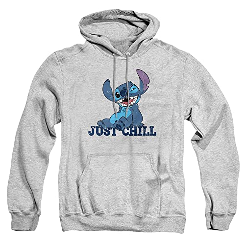 Cotton Soul Disney Lilo And Stitch Just Chill Kapuzenpullover, Grau meliert, grey heather, XXL von Cotton Soul