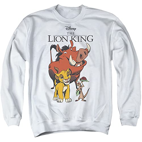 Cotton Soul Disney Lion King Simba Pumbaa Crew Sweatshirt, Weiß, weiß, L von Cotton Soul