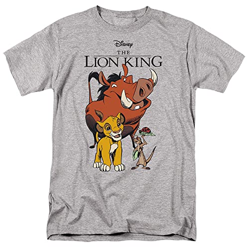 Cotton Soul Disney Lion King Simba Pumbaa T-Shirt, Grau meliert, grey heather, XXL von Cotton Soul