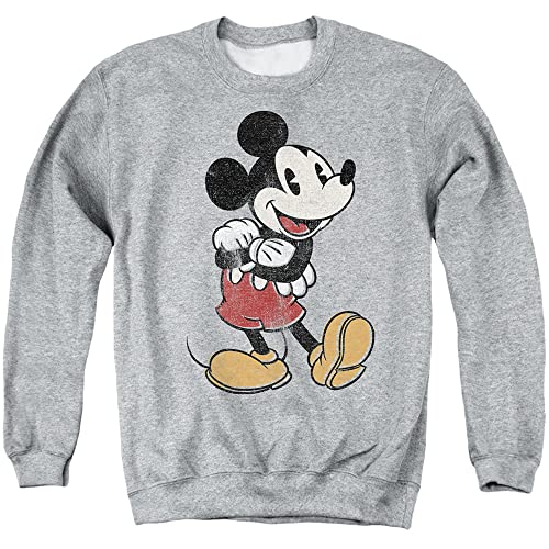 Cotton Soul Disney Mickey Mouse Classic Pose Crew Sweatshirt, Grau meliert, grey heather, L von Cotton Soul