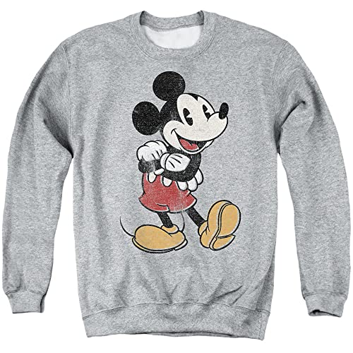 Cotton Soul Disney Mickey Mouse Classic Pose Crew Sweatshirt, Grau meliert, grey heather, M von Cotton Soul