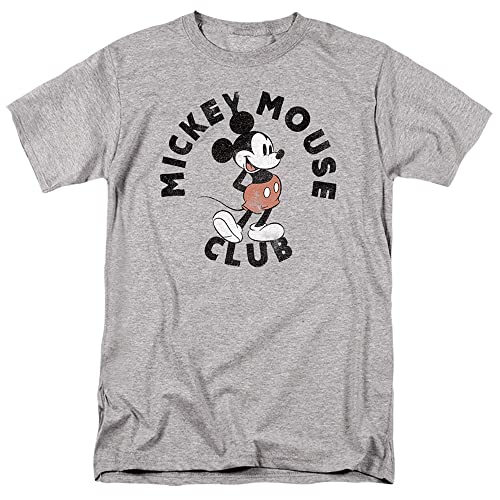 Cotton Soul Disney Mickey Mouse Club Unisex T-Shirt, Grey Heather, grey heather, XL von Cotton Soul