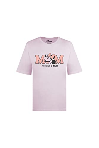 Cotton Soul Disney Minnie Mouse No1 Mum Damen-T-Shirt, Oversize, Hellrosa, hellrosa, Large von Cotton Soul