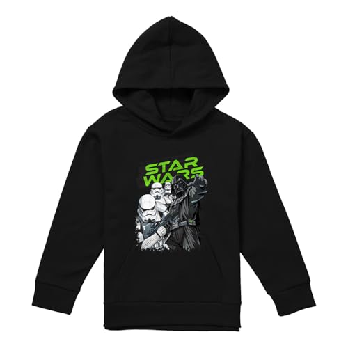 Cotton Soul Disney Star Wars Galactic Empire Darth Vader Sketch Youth Kids Jungen/Mädchen Pull-Over Hoodie, Schwarz, Schwarz , 12-13 Years von Cotton Soul