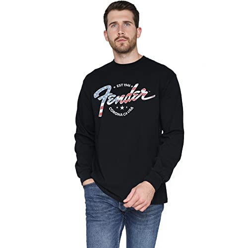 Cotton Soul Fender USA Herren-Langarm-T-Shirt, Schwarz, Größe M, schwarz Cotton Soul Fender USA Herren-Langarm-T-Shirt, Schwarz, Größe M, schwarz von Cotton Soul