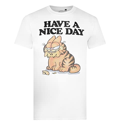 Cotton Soul Garfield Nice Day Unisex T-Shirt, Weiß, weiß, XXL Cotton Soul Garfield Nice Day Unisex T-Shirt, Weiß, weiß, XXL von Cotton Soul