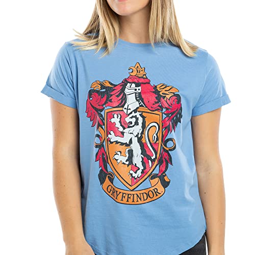 Cotton Soul Harry Potter Gryffindor Damen-T-Shirt, Indigo, indigo, M von Cotton Soul