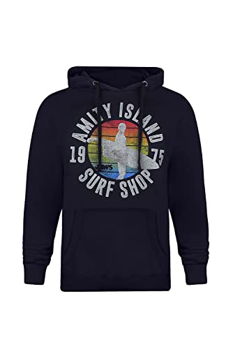 Cotton Soul Jaws Amity Surf Shop Herren-Kapuzenpullover, Marineblau, Navy, L von Cotton Soul