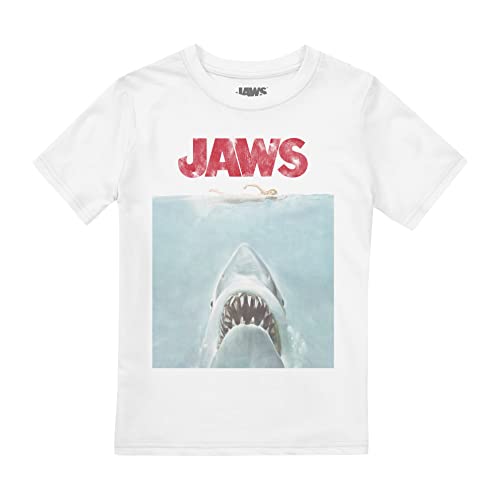 Cotton Soul Jaws Movie Poster Jungen T-Shirt, Weiß, White, XXL von Cotton Soul