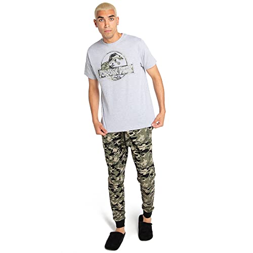 Cotton Soul Jurassic Park Camo Herren Langschlaf-Set, mehrfarbig, multi, S von Cotton Soul