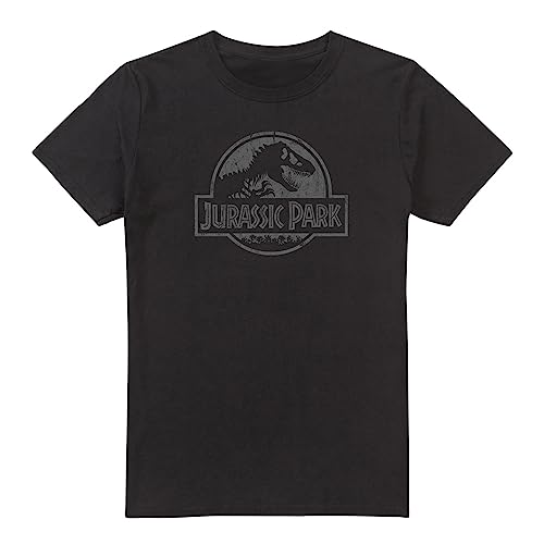 Cotton Soul Jurassic Park Mono Logo Herren T-Shirt, Schwarz, XXL von Cotton Soul