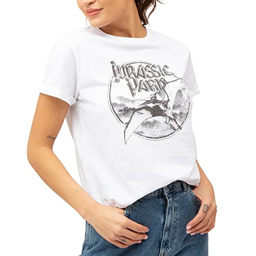 Cotton Soul Jurassic Park - Rocks - Damen Fashion T-Shirt, weiß, Small von Cotton Soul