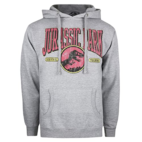 Cotton Soul Jurassic Park Survival Training Herren Kapuzenpullover, grey heather, L von Cotton Soul