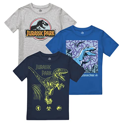 Cotton Soul Jurassic Park Trex & Raptor Pack Jungen T-Shirt, Pack Multi, multi, L von Cotton Soul