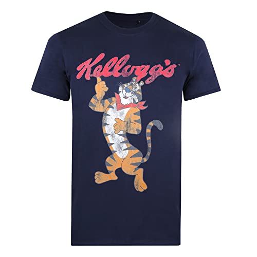 Cotton Soul Kelloggs Tony Tiger Herren-T-Shirt, Marineblau, Navy, L von Cotton Soul