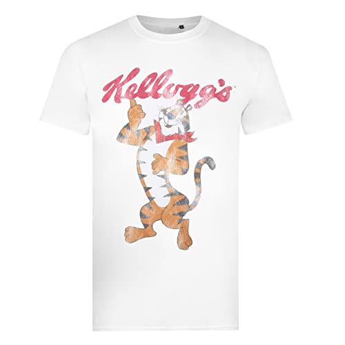 Cotton Soul Kelloggs Tony Tiger Herren-T-Shirt, Weiß, White, M von Cotton Soul