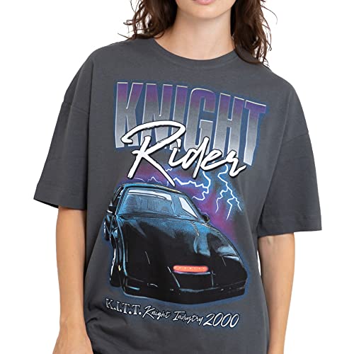 Cotton Soul Knight Rider Damen T-Shirt K.I.T.T 2000, anthrazit, Small von Cotton Soul