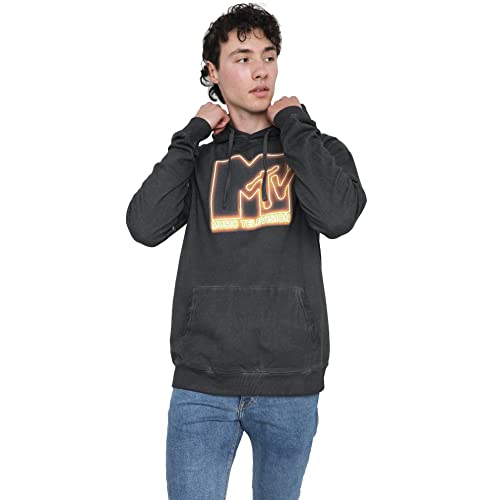 Cotton Soul MTV Bright Ideas Herren-Kapuzenpullover, Vintage-Stil, Schwarz, vintage black, L von Cotton Soul