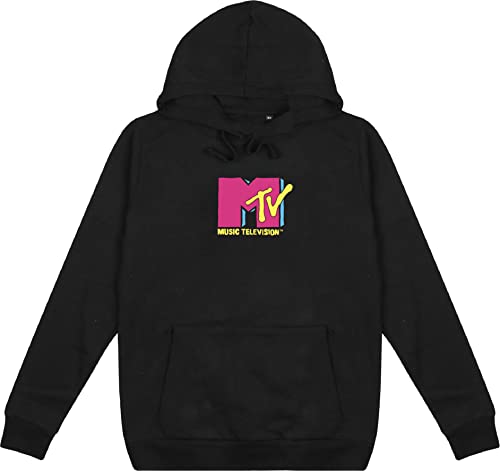 Cotton Soul MTV Small Logo Damen Kapuzenpullover, Schwarz, Schwarz , 36 von Cotton Soul